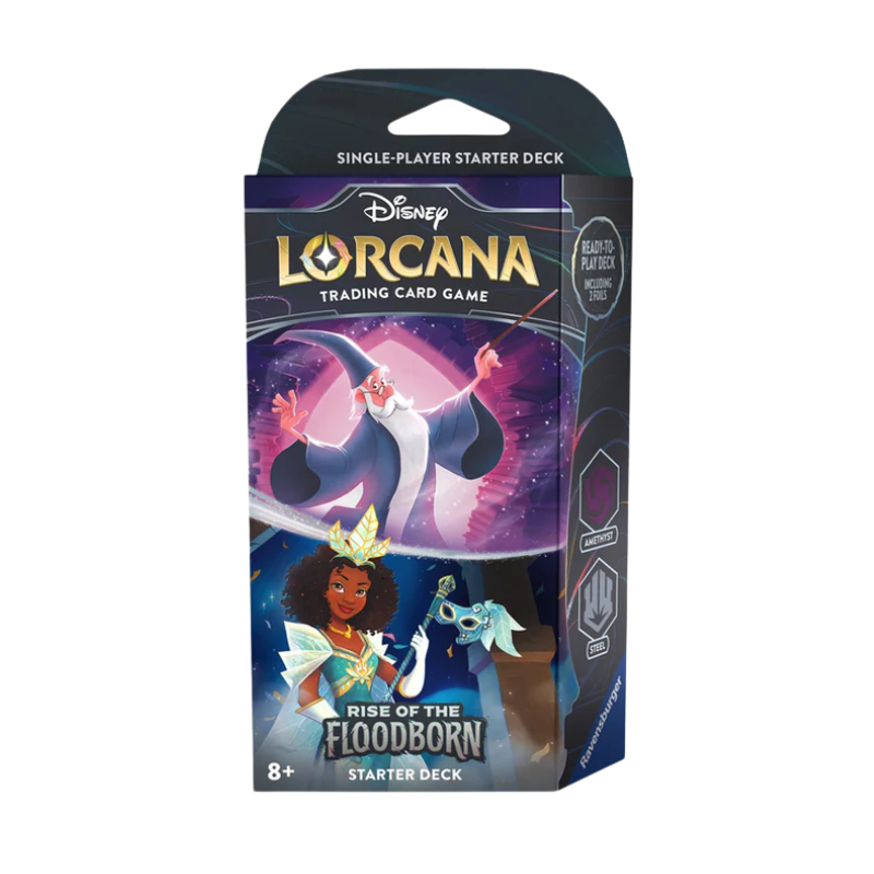 Disney Lorcana: Rise of the Floodborn - Starter Deck Amethyst and Steel Englisch