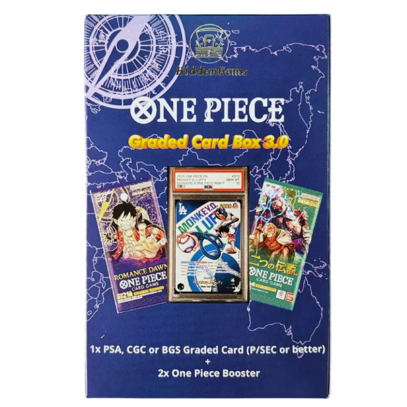 Hidden Gems® One Piece Graded Card Box 3.0 (Graded Card + 2x OP Booster)