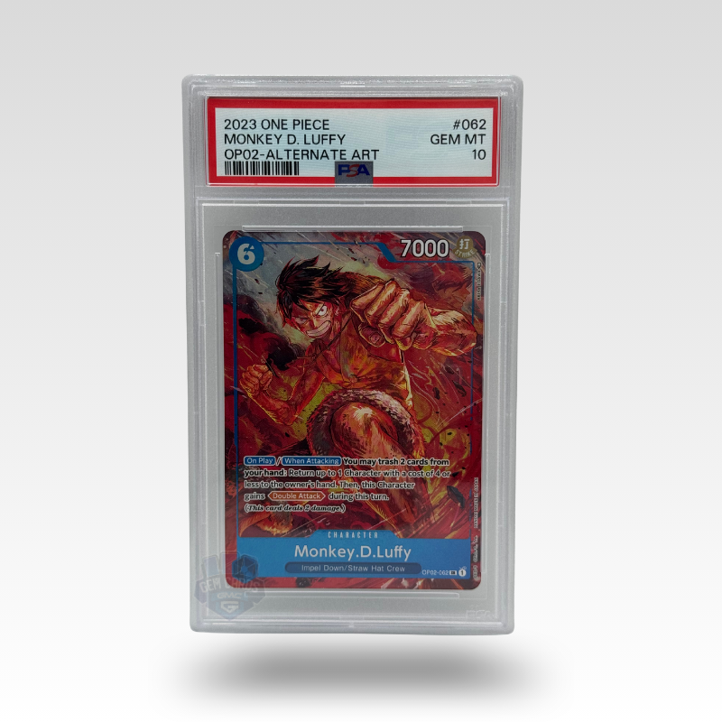 One Piece – Monkey D. Luffy OP02-062 Alternate Art (JP) – PSA 10