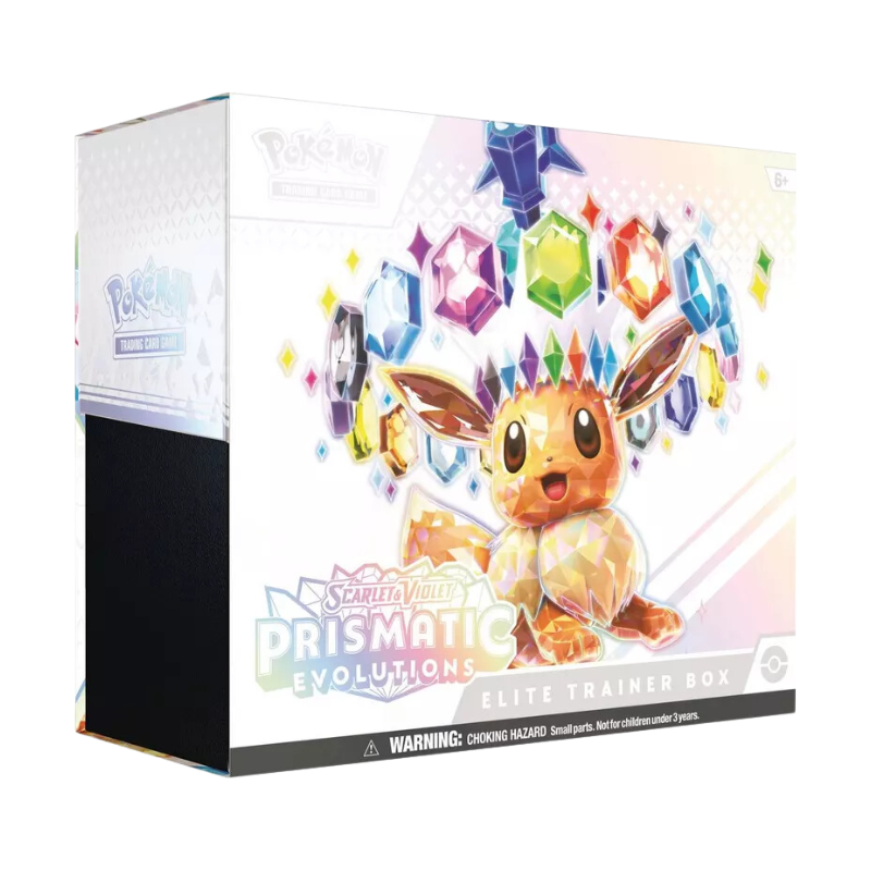 Pokémon Prismatic Evolutions Elite Trainer Box auf Englisch