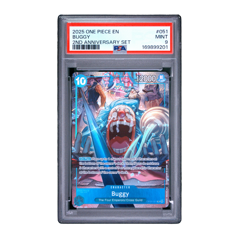 One Piece Card Game β Buggy 051 β 2nd Anniversary Set (EN) β PSA 9