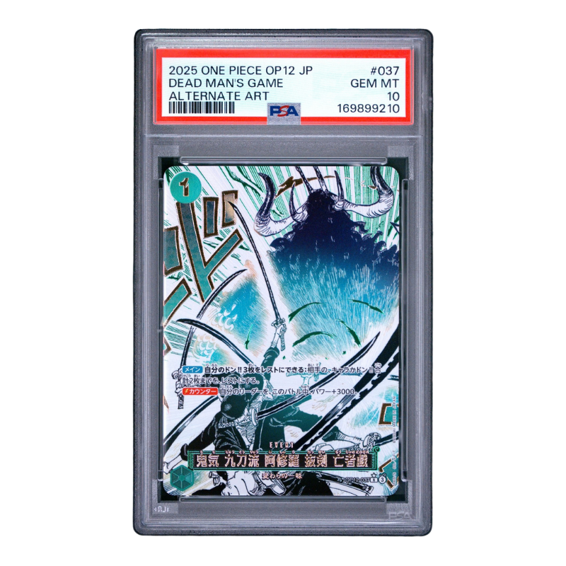 One Piece Card Game – Dead Man's Game OP12-037 Alternate Art – Legacy of the Master (JP) – PSA 10