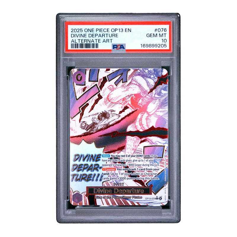 One Piece Card Game – Divine Departure OP13-076 Alternate Art – Carrying On His Will (EN) – PSA 10