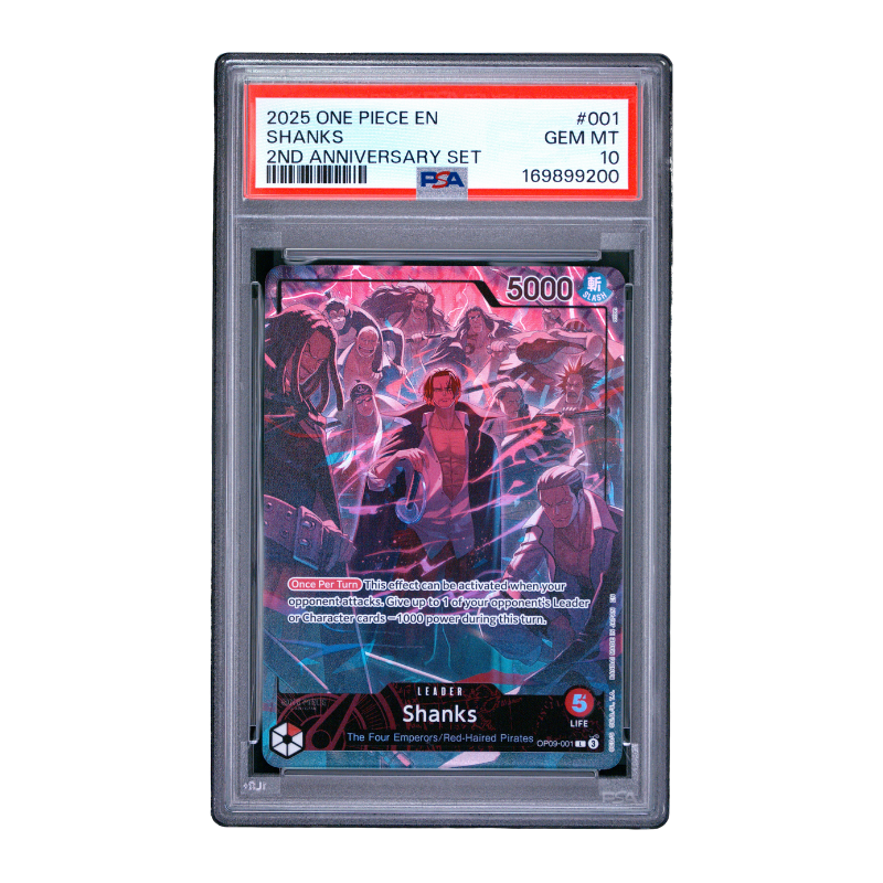 One Piece Card Game β Shanks 001 β 2nd Anniversary Set (EN) β PSA 10