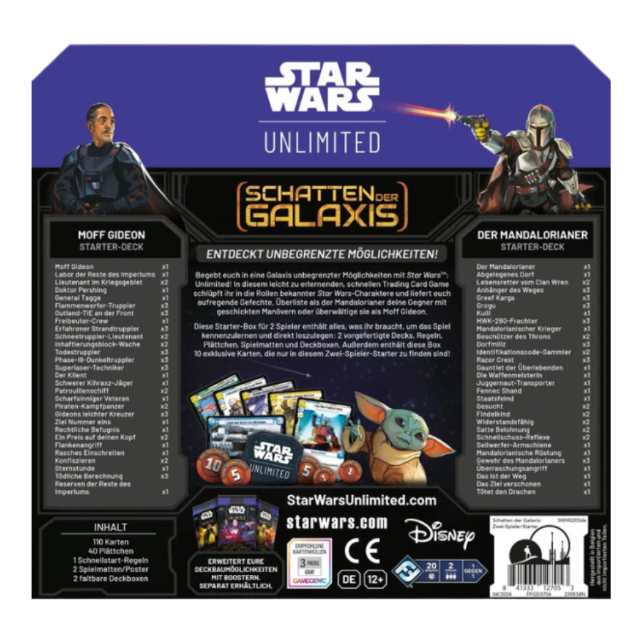 Star Wars: Unlimited – Schatten der Galaxis – Zwei-Spieler-Starter Deck (DE)