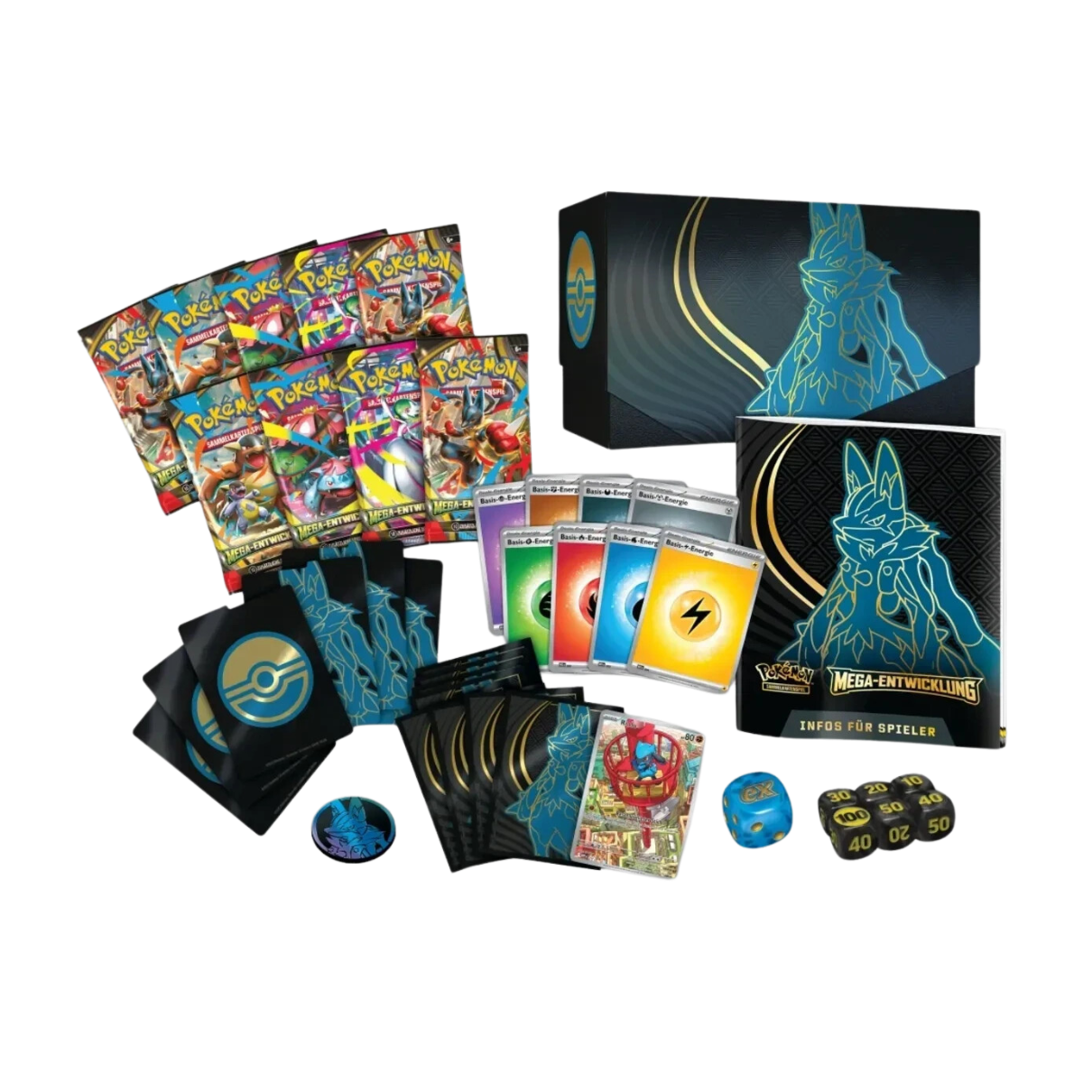 Pokémon – Mega-Entwicklung – Top Trainer Box ME01 – Mega-Lucario (DE)