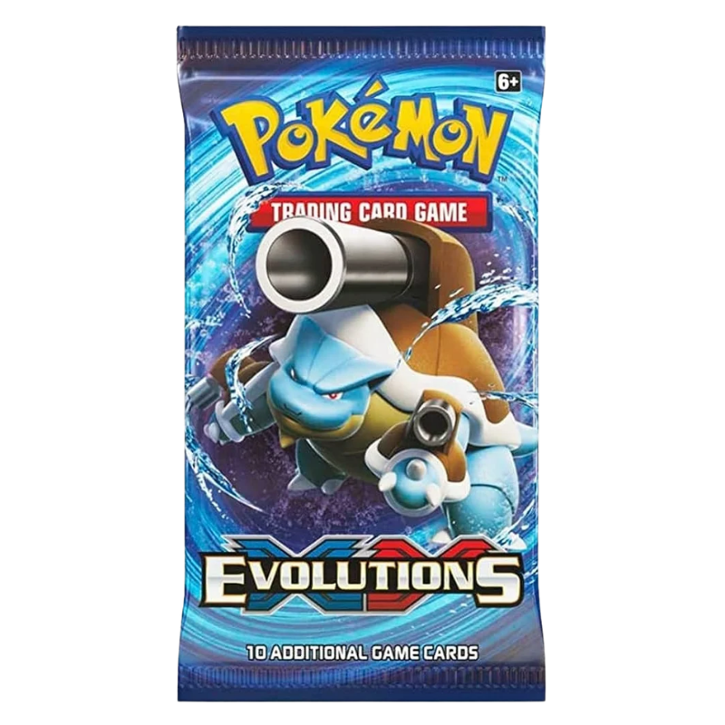Pokémon XY Evolutions Boosterpack auf Englisch mit 10 Karten im Base-Set-Design