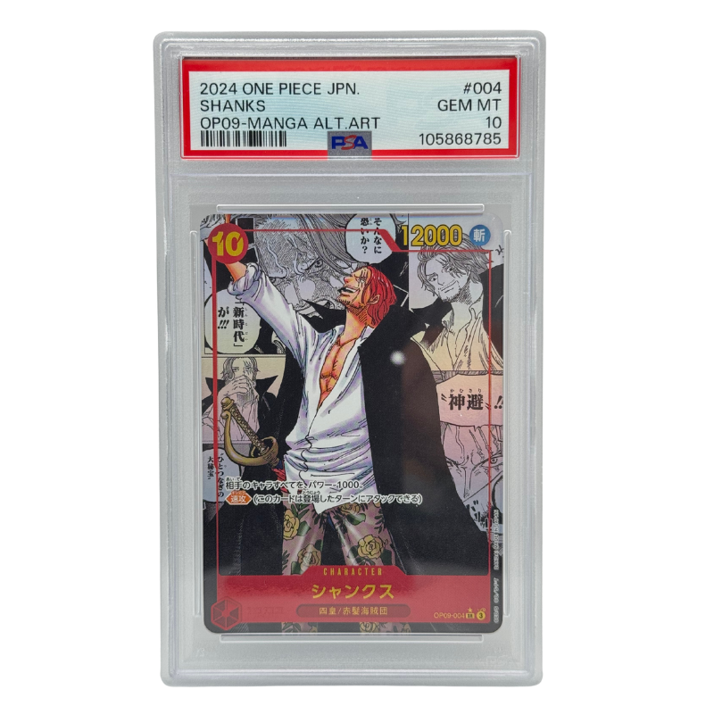 One Piece – Shanks OP09-004 Manga Alternate Art (JP) – PSA 10