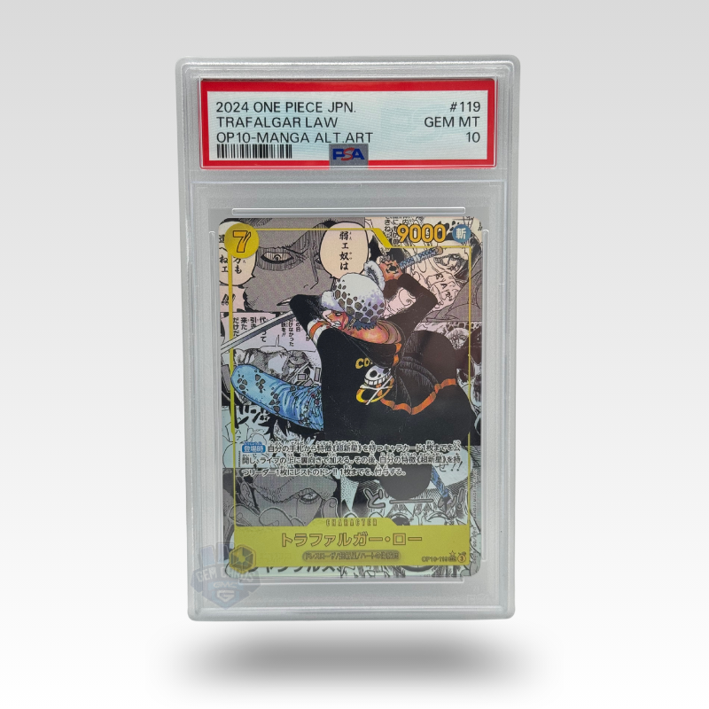 One Piece – Trafalgar Law OP10-119 Manga Alternate Art (JP) – PSA 10