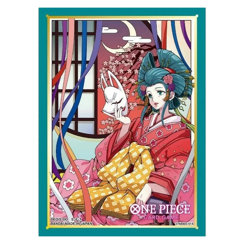 One Piece Card Game Official Card Sleeves Vol. 10 mit Kouzuki Hiyori im Kimono, 70 Kartenhüllen