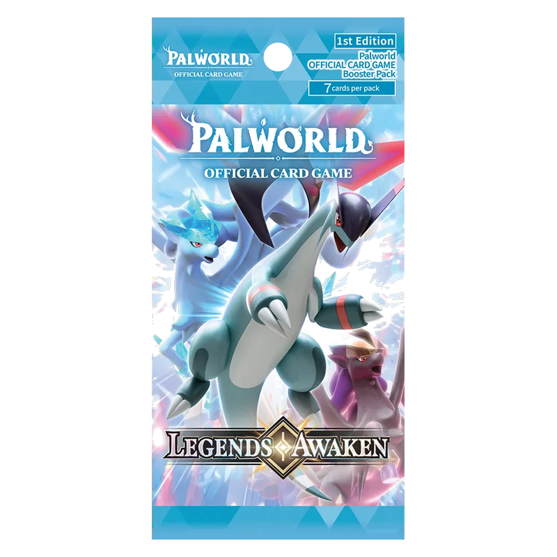 Palworld Official Card Game BP02 Legends Awaken Boosterpack auf Englisch mit 7 Karten, 1st Edition