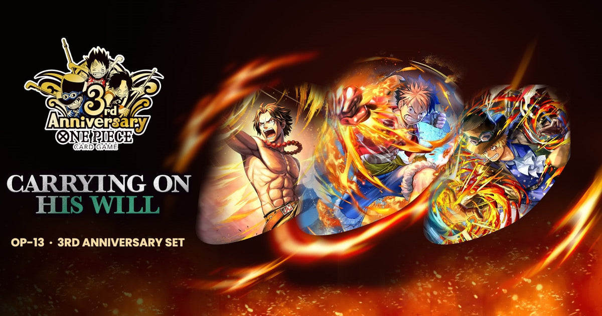 One Piece Card Game OP13 Carrying On His Will – Ruffy, Ace und Sabo, 3rd Anniversary Key Visual