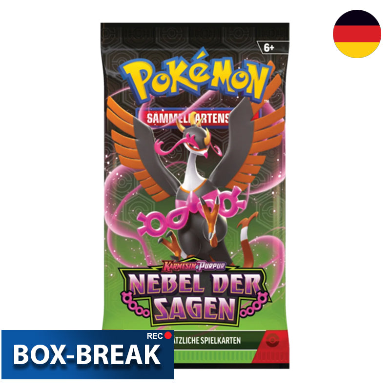 Pokémon Karmesin & Purpur Nebel der Sagen Booster Deutsch Box-Break