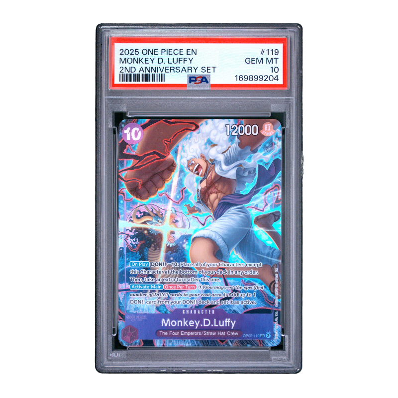 One Piece Card Game – Monkey D. Luffy 119 – 2nd Anniversary Set (EN) – PSA 10