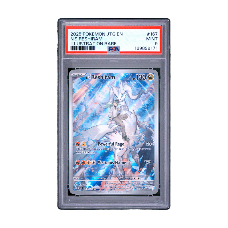 Pokémon – N's Reshiram 167 Illustration Rare – Journey Together (EN) – PSA 9