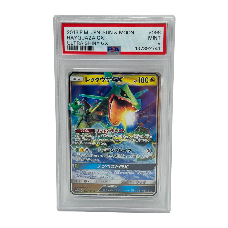 Pokémon – Rayquaza GX 098/150 – Ultra Shiny GX (JP) – PSA 9