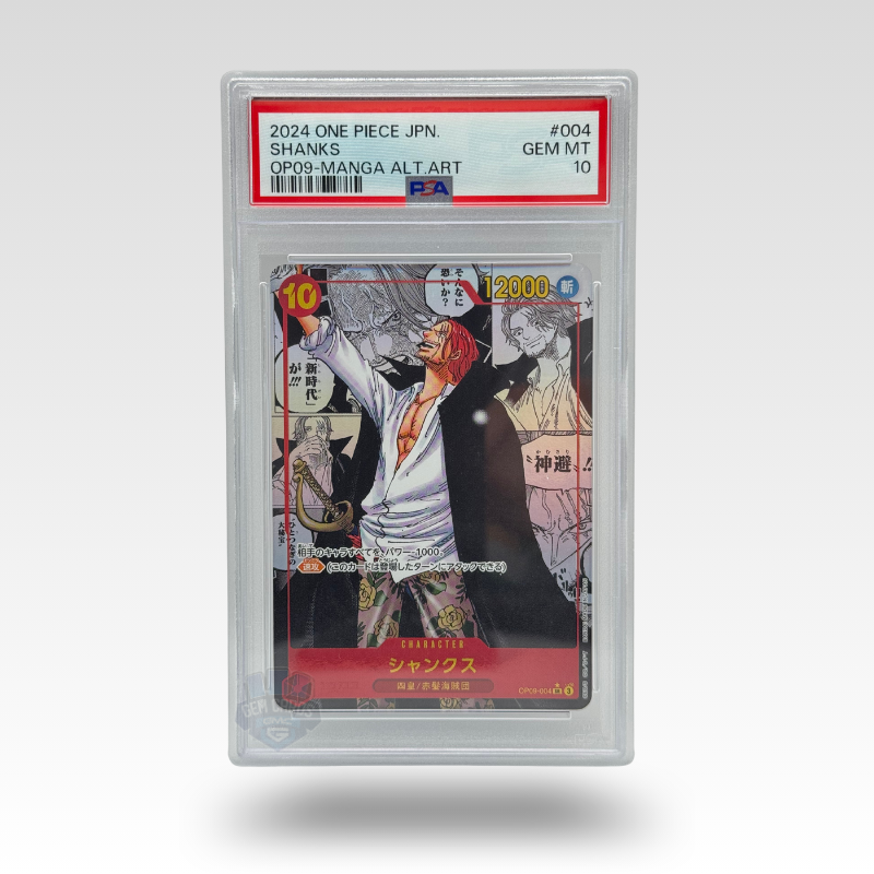One Piece – Shanks OP09-004 Manga Alternate Art (JP) – PSA 10