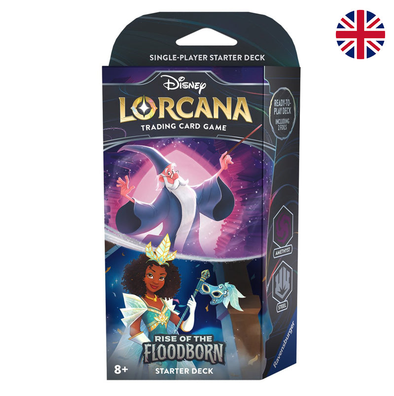 Disney Lorcana: Rise of the Floodborn - Starter Deck Amethyst and Steel Englisch