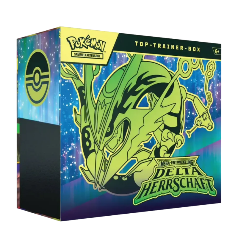 Pokémon Mega-Entwicklung Delta-Herrschaft Top-Trainer-Box deutsch mit Mega-Rayquaza-ex Artwork