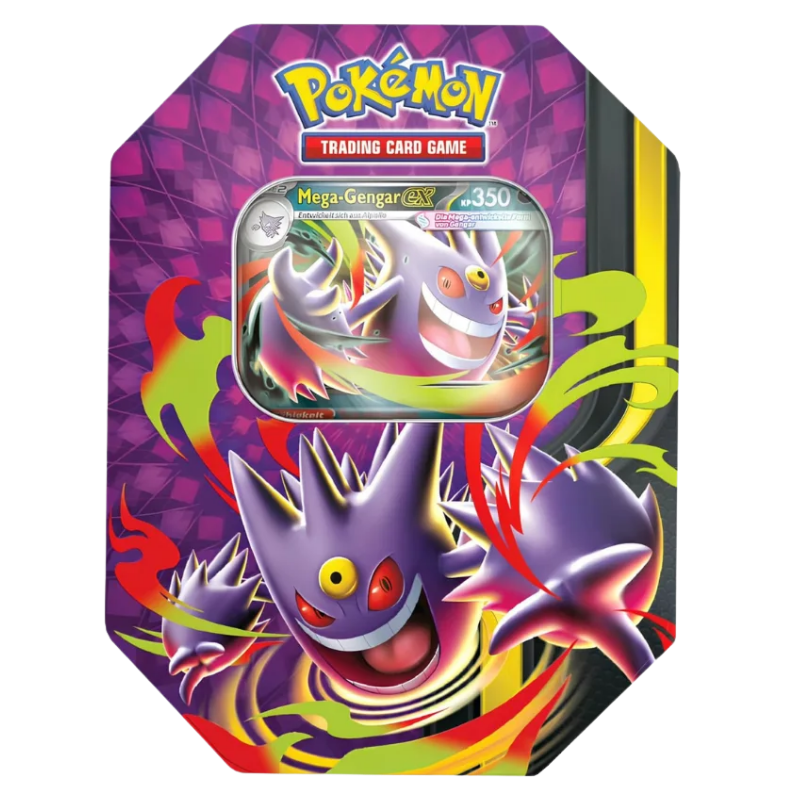 Pokémon Tin-Box Mega-Mondschein mit Mega-Gengar-ex Promokarte und 4 Boosterpacks