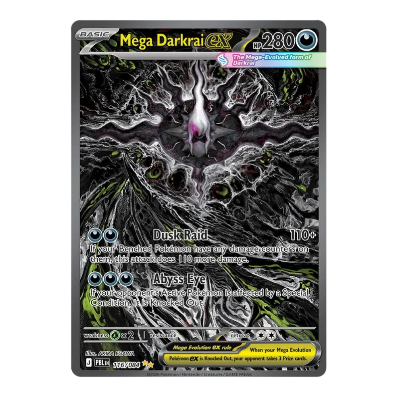Mega-Darkrai-ex Special Illustration Rare aus dem Pokémon-Set Pitch Black