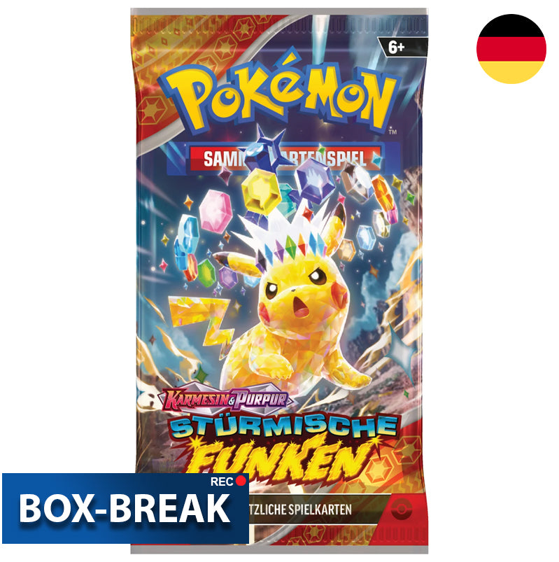 Pokémon Karmesin & Stürmische Funken Booster Deutsch BOX-BREAK