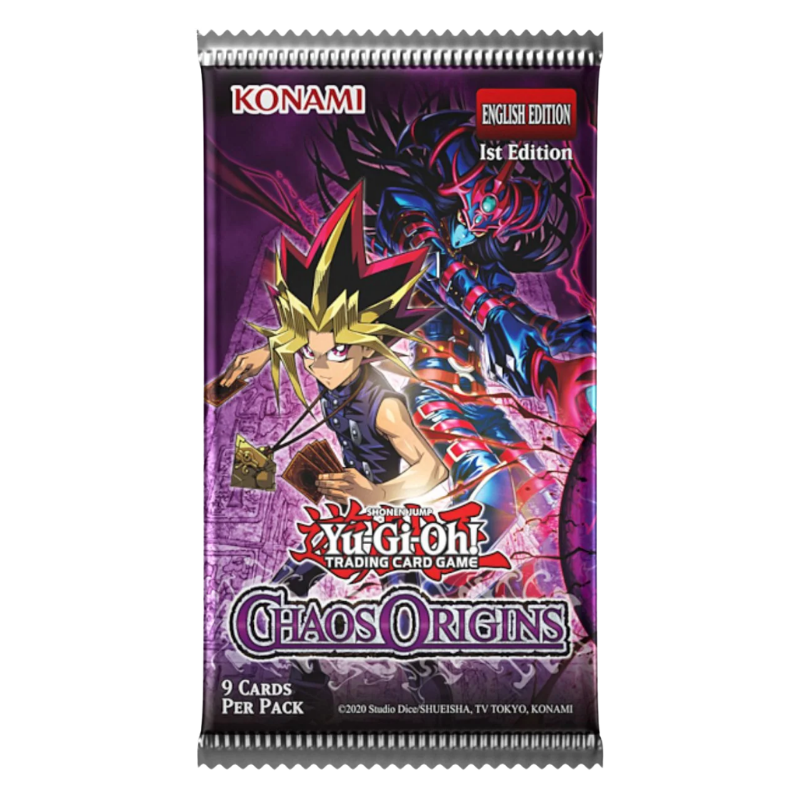 Yu-Gi-Oh! Chaos Origins Boosterpack 1. Auflage auf Englisch mit 9 Karten